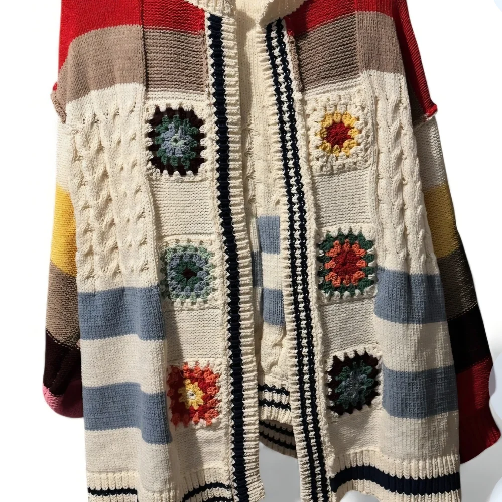 POL Colorful Crochet Women's Cardigan - Picture 3 of 6